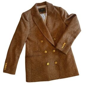 J. Crew Herringbone Blazer in Brown